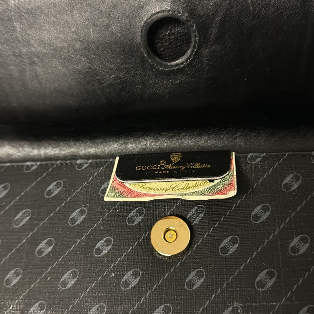 Gucci vintage black canvas clutch - Picture 1 of 5